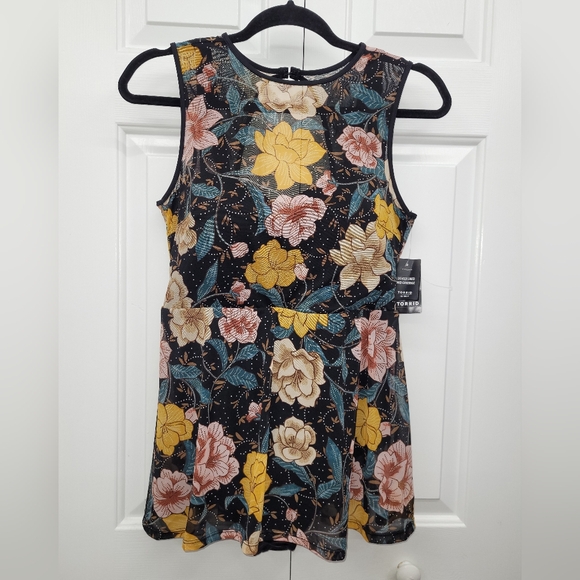 TORRID Underwire Short Mesh Overlay Swim Dress with Brief | Floral Print 00-M/L - Picture 2 of 11